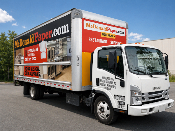 McDonald Paper restaurant supplies delivery truck