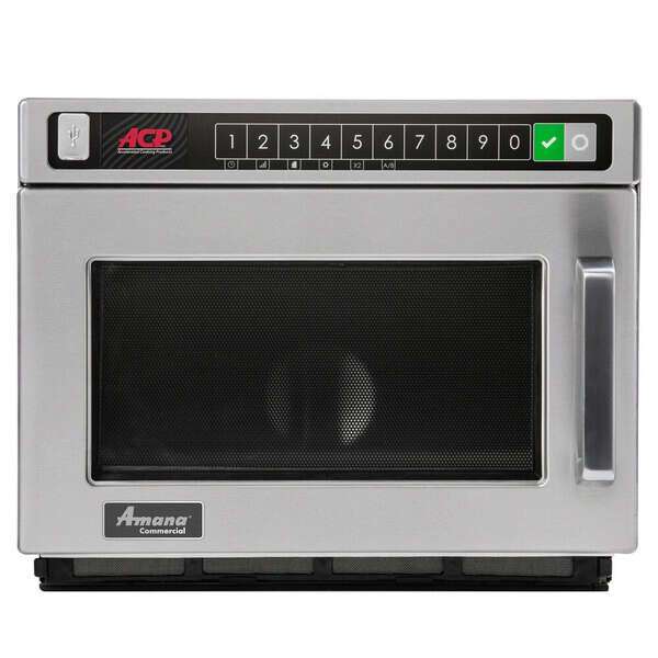 ACP Inc. Amana HDC12A2, 21x16.5-inch Heavy-Duty Stainless Steel Commercial Microwave Oven, 1,200W