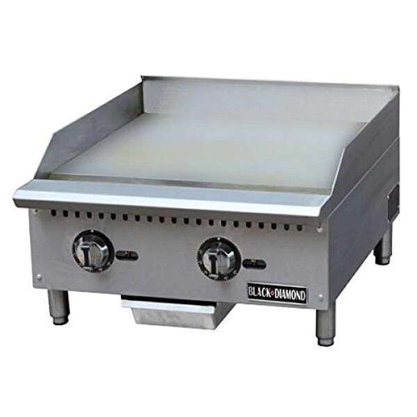 Admiral Craft Equipment Corp Admiral Craft BDCTG-24T, 24-inch Black Diamond Countertop Gas Griddle with Thermostatic Controls, 60,000 BTU