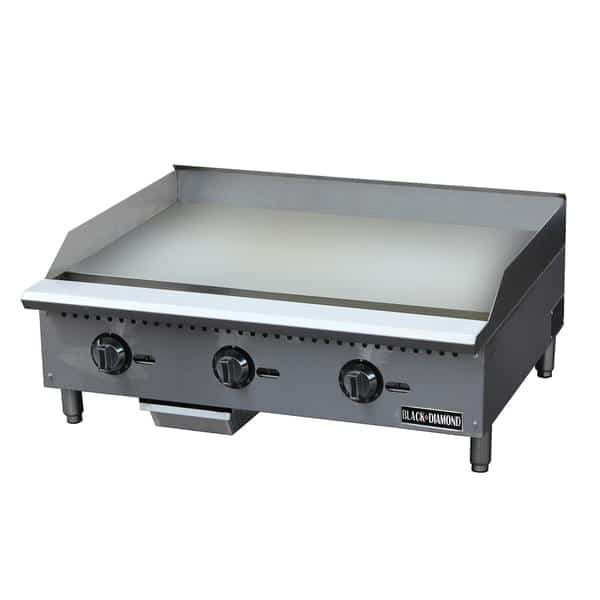 Admiral Craft Equipment Corp Admiral Craft BDCTG-36T, 36-inch Black Diamond Countertop Gas Griddle with Thermostatic Controls, 90,000 BTU