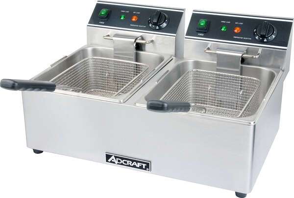 Admiral Craft Equipment Corp Adcraft DF-6L/2, Double Tank Deep Fryer