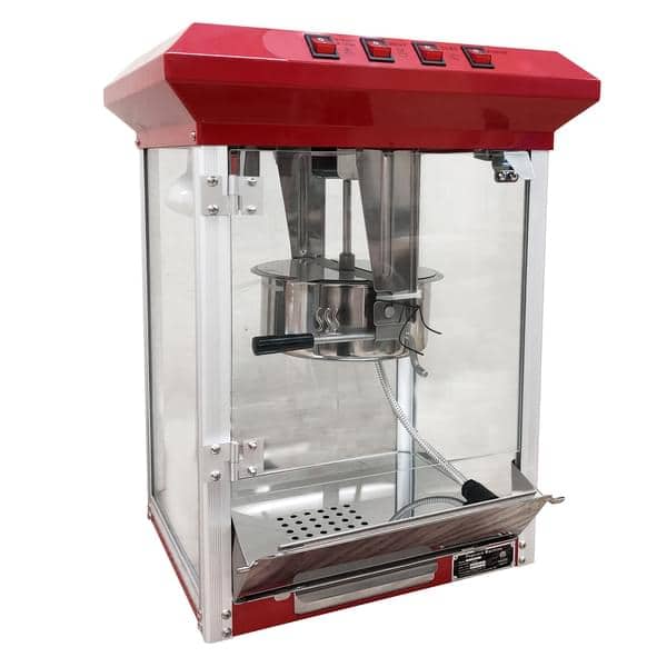 Admiral Craft Equipment Corp Admiral Craft PCM-8, 23-inch Red Popcorn Machine, 120V, 850W, NEMA 5-15P