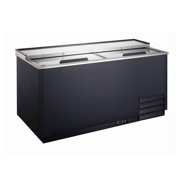 Admiral Craft Equipment Corp Admiral Craft USGF-2L, 50-inch Double Lid Black Glass Froster, 12.2 Cu.Ft.