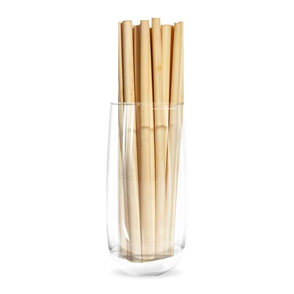 Reeds RE1111-M08, 8.5-Inch Unwrapped Beige Reed Jumbo Straws, 200/CS