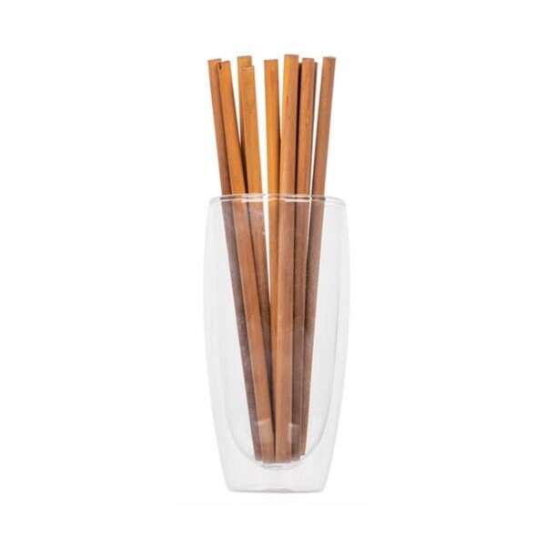 Agriterra Reeds RE1211-M08, 8.5-Inch Unwrapped Brown Reed Jumbo Straws, 200/CS