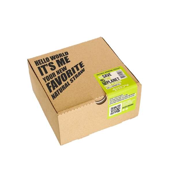 Reeds RE1211-M08, 8.5-Inch Unwrapped Brown Reed Jumbo Straws, 200/CS