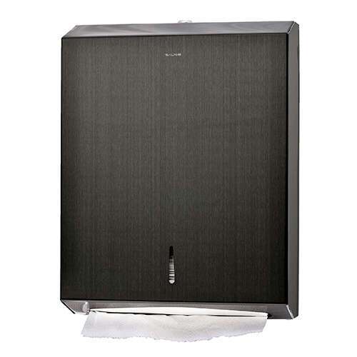 Alpine Industries 480-AN Brushed Stainless Steel C-Fold/Multifold Paper Towel Dispenser Antique Nickle, EA