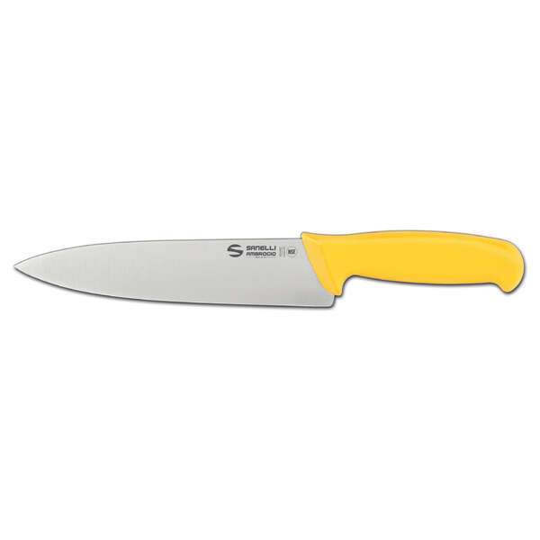 Ambrogio Sanelli S349.020Y, 8-Inch Blade Stainless Steel Chef Knife, Yellow