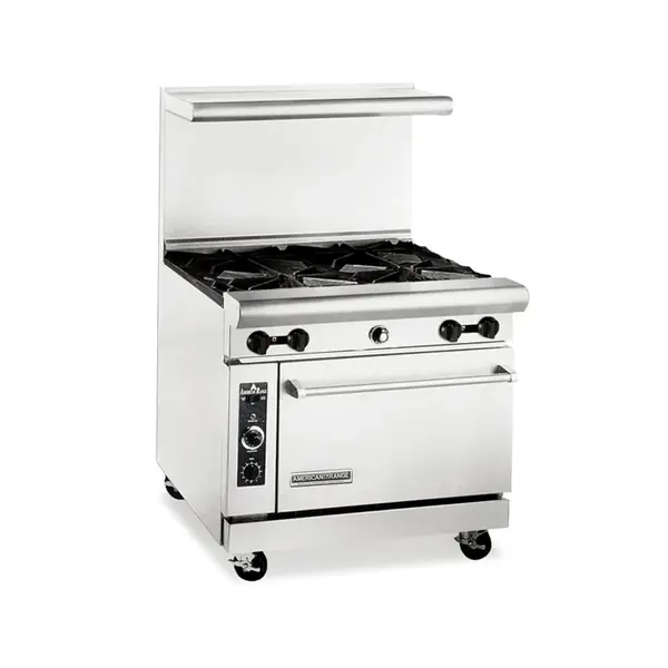 American Range AR36-4B, Heavy Duty Gas 36 inch, 4 burners Restaurant Range (Discontinued)