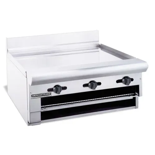 American Range ARGB-24, Counter Model, 24 inch Manual Control Gas Raised Griddle-Broiler, NSF