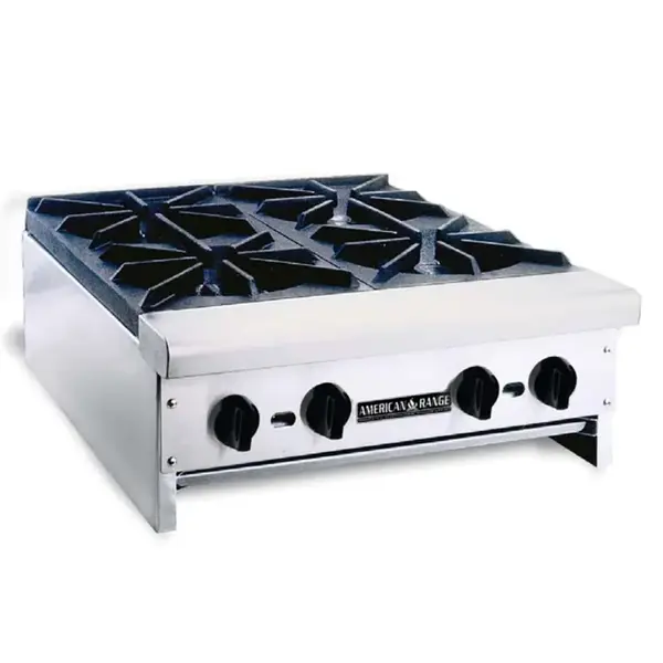 American Range ARHP-24-4, Counter Unit, 24 inch 4-Burner Manual Control Hotplate, NSF