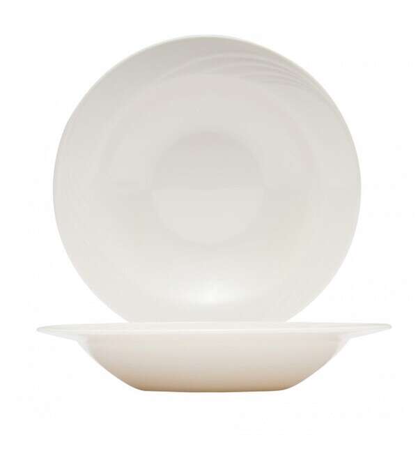Arcoroc 27019, 9" Opal Cypress Ivory Soup Plate (Discontinued)