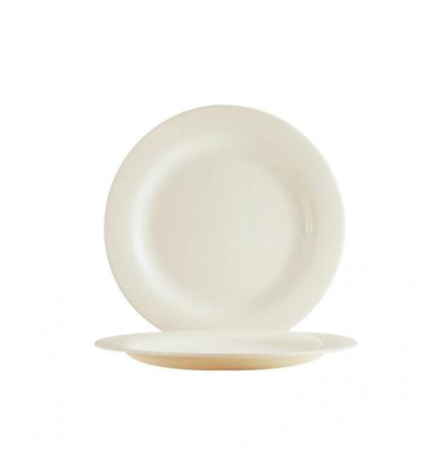 Arcoroc 47902, 9 3/8" Opal Reception Ivory Lunch Plate (Discontinued)