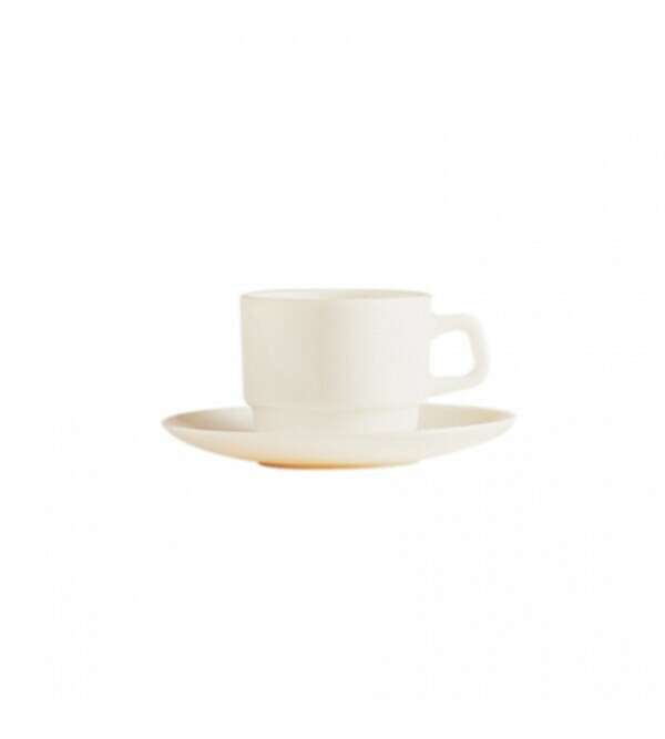 Arcoroc 47982, 8 Oz Opal Reception Ivory Stackable Cup, 36/CS (Discontinued)