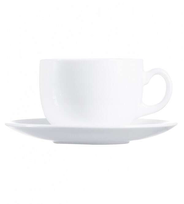 Arcoroc N9349ARC 7.25 Oz Evolutions White Glass Coffee/Tea Cup, 24/CS (Discontinued)