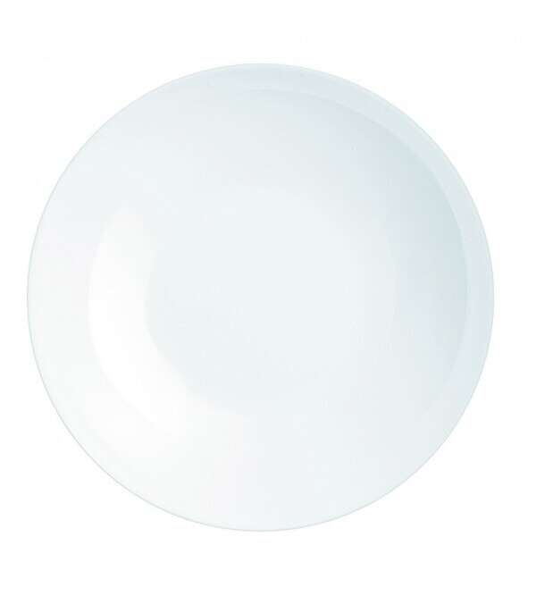 Arcoroc N9408ARC 10.1" Evolutions Round Deep White Glass Plate, 24/CS