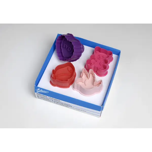 Ateco 1990, Valentine Sugar Paste Cutters, Set of 4