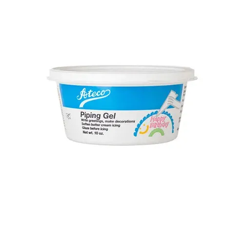 Ateco 410, Clear Cake Decorating Piping Gel, 10-Ounce Tub