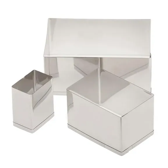 Ateco 5258, Plain Rectangle Cutters, Set of 3