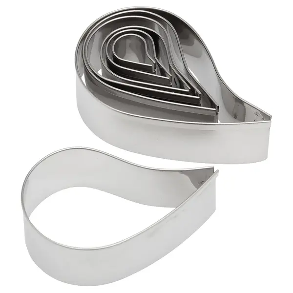 Ateco 5267, Plain Coma Cutters, Set of 7