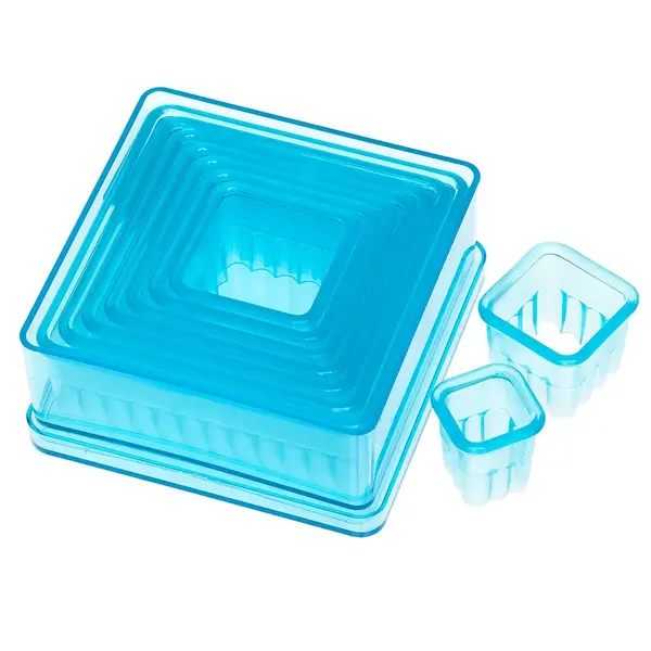 Ateco 5703, Fluted Square Cutters, Set of 9