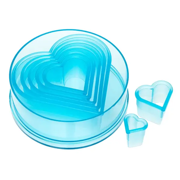 Ateco 5751, Plain Heart Cutters, Set of 7