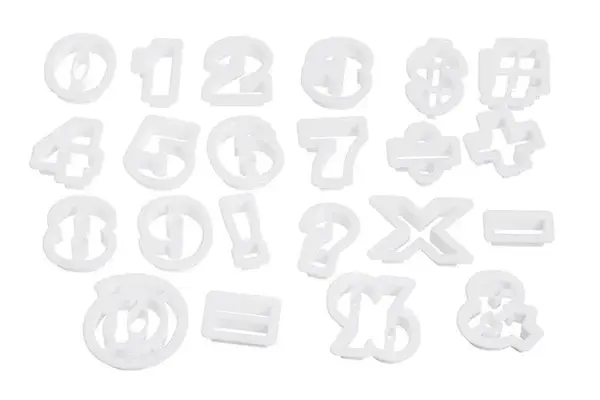 Ateco 5772, Number and Sign Cutters, Set of 22