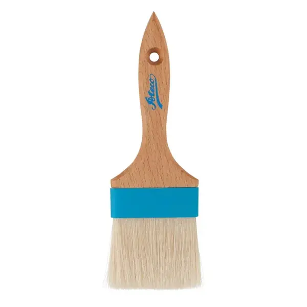 Ateco 60230, 3-Inch Wide Flat Pastry Brush, White Natural Bristles, Composite Ferrule