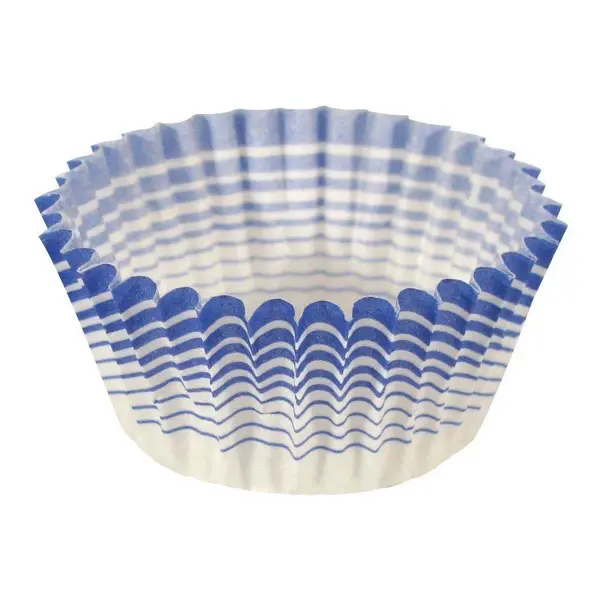 Ateco 6408, 1 x.75-Inch Blue Stripe Baking Cups, 200 per Box