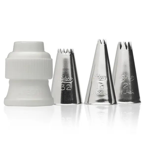Ateco 381, 4-Piece Set of Star Decorating Tips