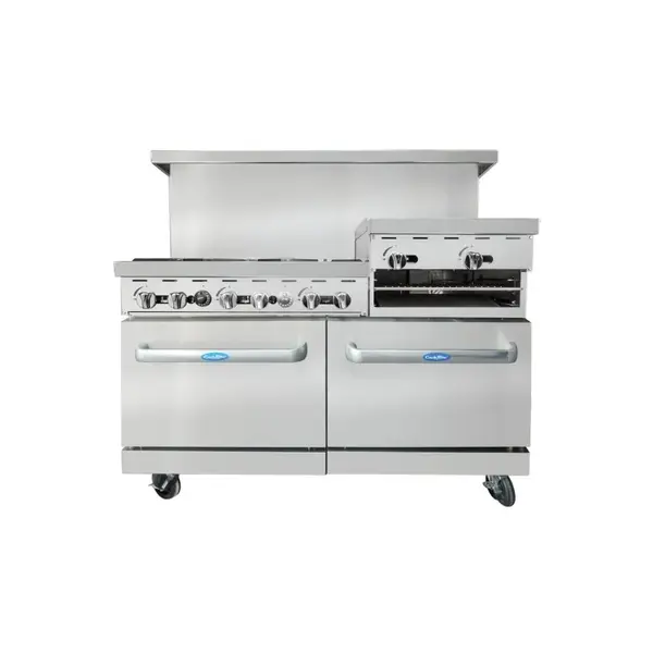 Atosa AGR-6B24RGB, 60-Inch Gas Range with Raised Griddle/Broiler