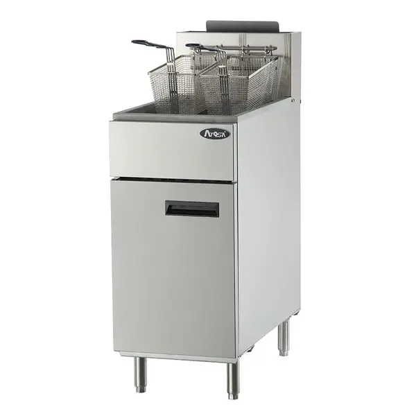 Atosa CookRite ATFS-50, 50-LВЅ Heavy Duty Deep Fryer, Stainless Steel, LP