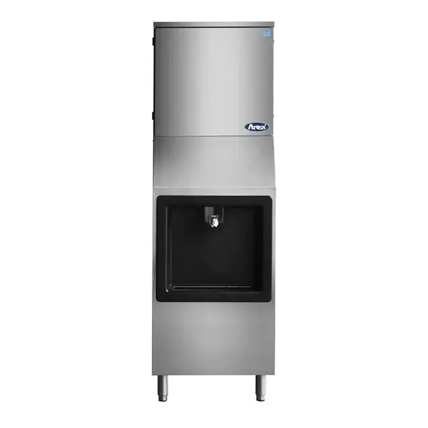 Atosa HD350-AP-161, 23-Inch Half-Dice Ice Maker With Bin, Cube-Style