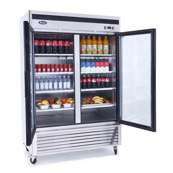 Atosa MCF8707GR Bottom Mount 2-Glass Door Refrigerator