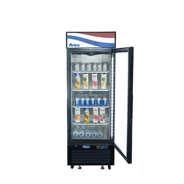 Atosa MCF8720GR Black Exterior Glass One Door Merchandiser