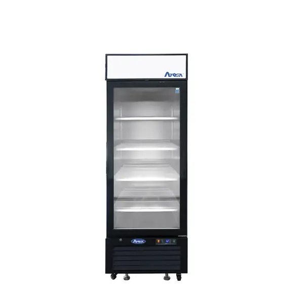 Atosa MCF8720GRL, Black Cabinet One (1) Glass Door Merchandiser Freezer