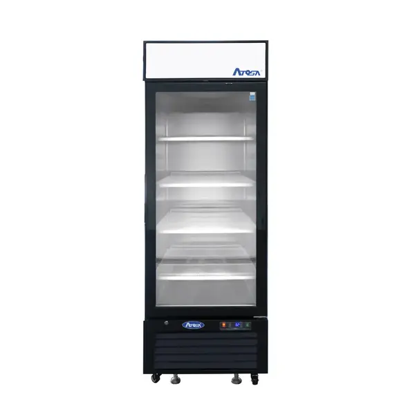 Atosa MCF8722GR Black Exterior Glass One Door Merchandiser