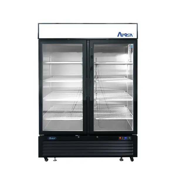 Atosa MCF8723GR - Black Exterior Glass Two Door Merchandiser