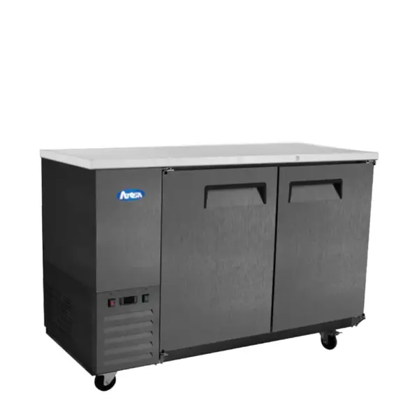 Atosa SBB59GRAUS2 58-Inch Solid Door Back Bar Cooler, Black Exterior