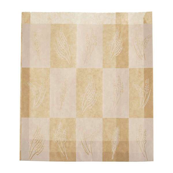 Bagcraft Papercon 300235, 6x3/4x6.5-Inch Ecocraft Waxed Bakery Bag w/ Dispenser, Artisan Design, 1000/CS