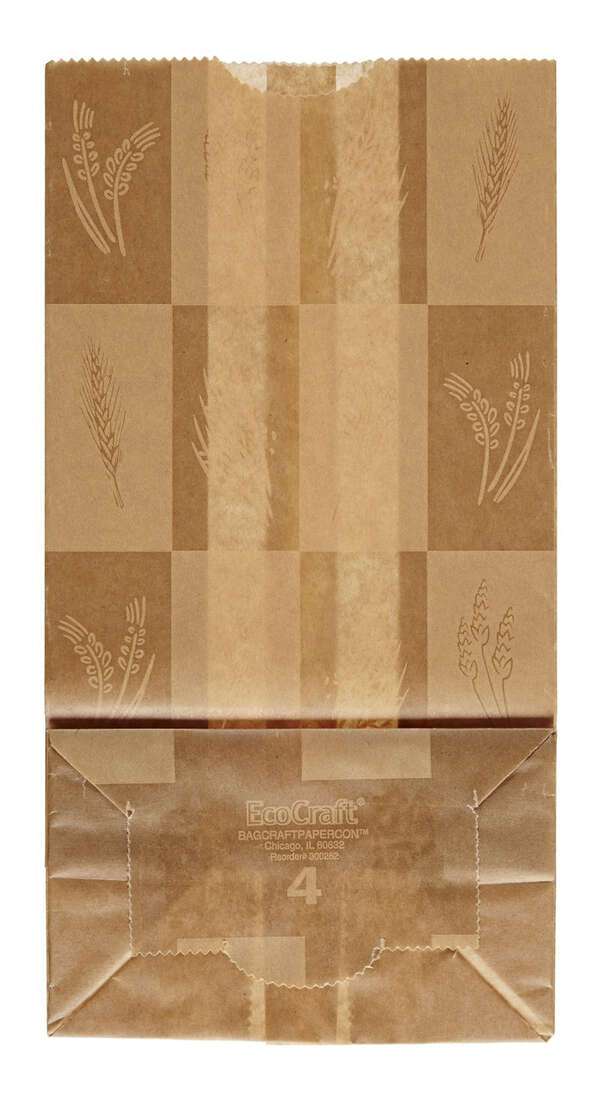 Bagcraft Papercon 300282, 4-Pound Ecocraft Waxed Bakery Bag, Artisan Design, 500/CS