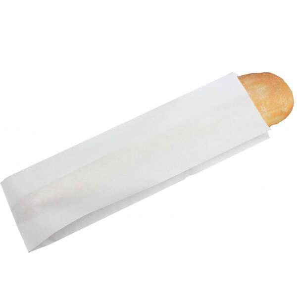 Bagcraft Papercon 4224WB, 4x2.5x24-Inch Baguette Bread White Paper Bag, 1000/CS
