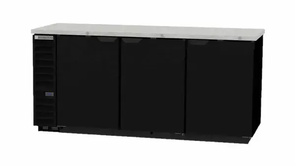 Beverage Air BB78HC-1-F-B, Black 3 Solid Door Refrigerated Back Bar Storage Cabinet, 115 Volts