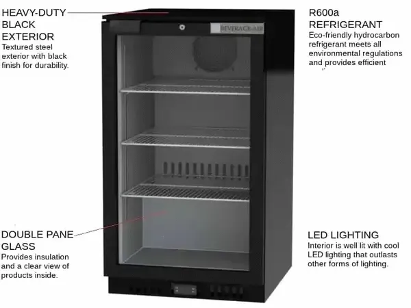 Beverage Air CT96HC-1-B, Countertop Refrigerator Merchandiser
