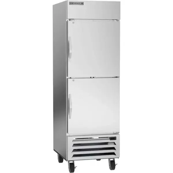 Beverage Air HBF23HC-1-HS, 7.25-Inch 22.5 cu. ft. Bottom Mounted 1 Section Solid Half Door Reach-In Freezer