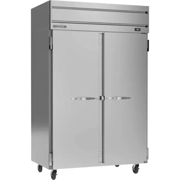 Beverage Air HR2HC-1S, 52.00-Inch 45.2 cu. ft. Top Mounted 2 Section Solid Door Reach-In Refrigerator