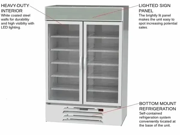 Beverage Air MMF49HC-1-W, MarketMax IQ Glass Door Merchandiser Freezer in White