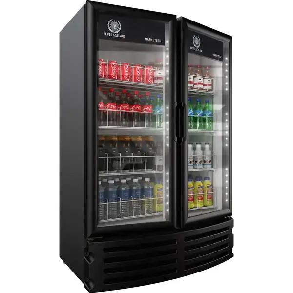 Beverage Air MT21-1B, 39.16-Inch White 1 Section Swing Refrigerated Glass Door Merchandiser