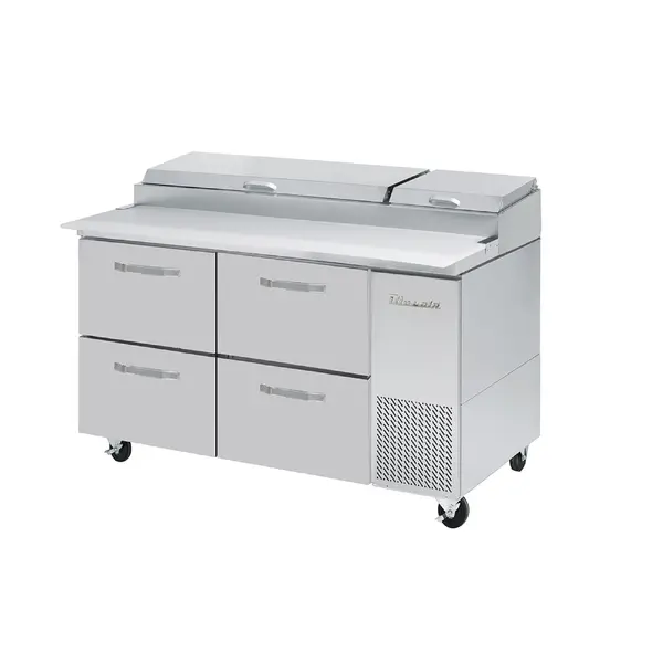 Blue Air BAPP67-D4-HC, 67-inch 4 Drawers Refrigerated Pizza Prep Table, 20.2 Cu. Ft.