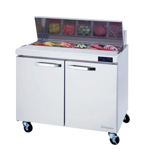 Blue Air BLPT36-HC, 36-inch 2 Swing Doors Refrigerated Sandwich Prep Table, 9.2 Cu. Ft.